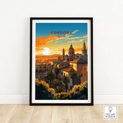 cordoba poster travel poster  birthday present  wedding anniversary gift  best gift for her  pesonalized wall art gift f