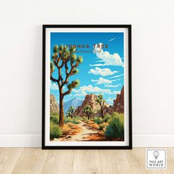 joshua tree poster national park art print travel print  home dcor poster gift  digital illustration artwork  birthday p