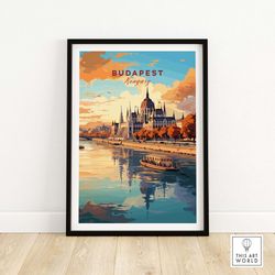 budapest wall art travel poster  birthday present  wedding anniversary gift  best gift for her  pesonalized wall art gif