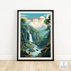 philippines negros island print  travel poster  birthday present  wedding anniversary gift  art print  housewarming gift