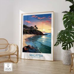 perhentian islands malaysia wall art  travel print  new home gift  moving gift  airbnb wall art  vacation home poster  t