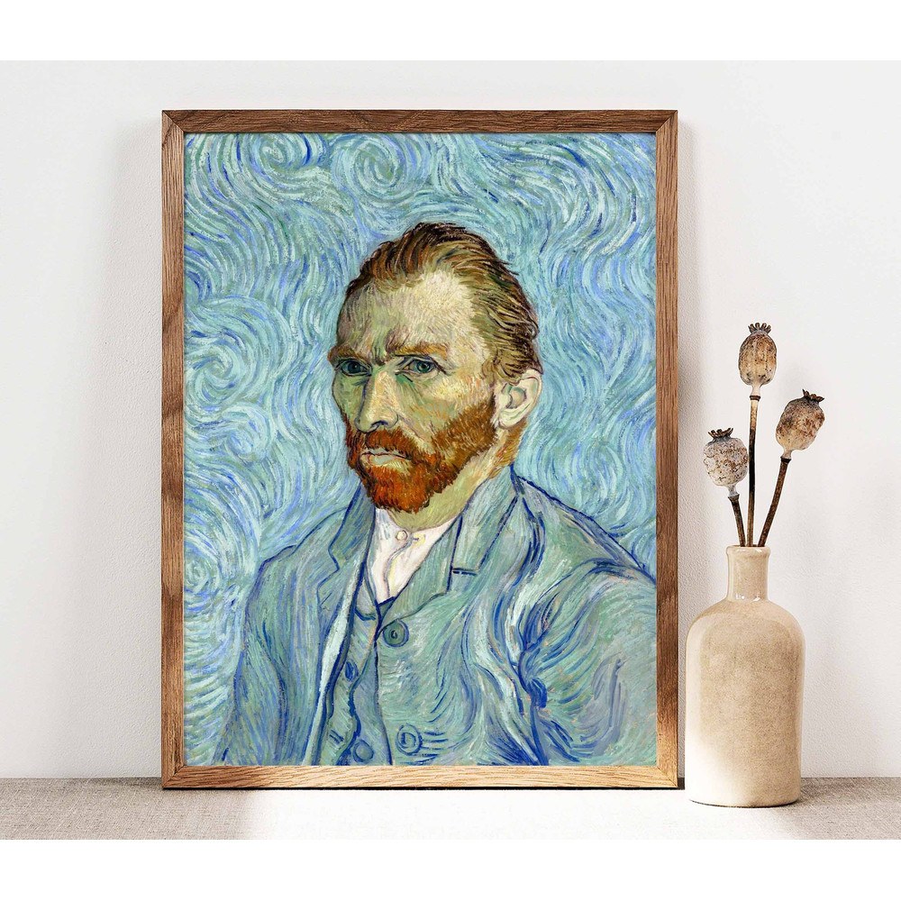 Van Gogh Poster, Self Portrait Wall Art, Van Gogh Print, Classic Painting, Post-impressionist Painter, Self-portrait (1887) PS0171.jpg