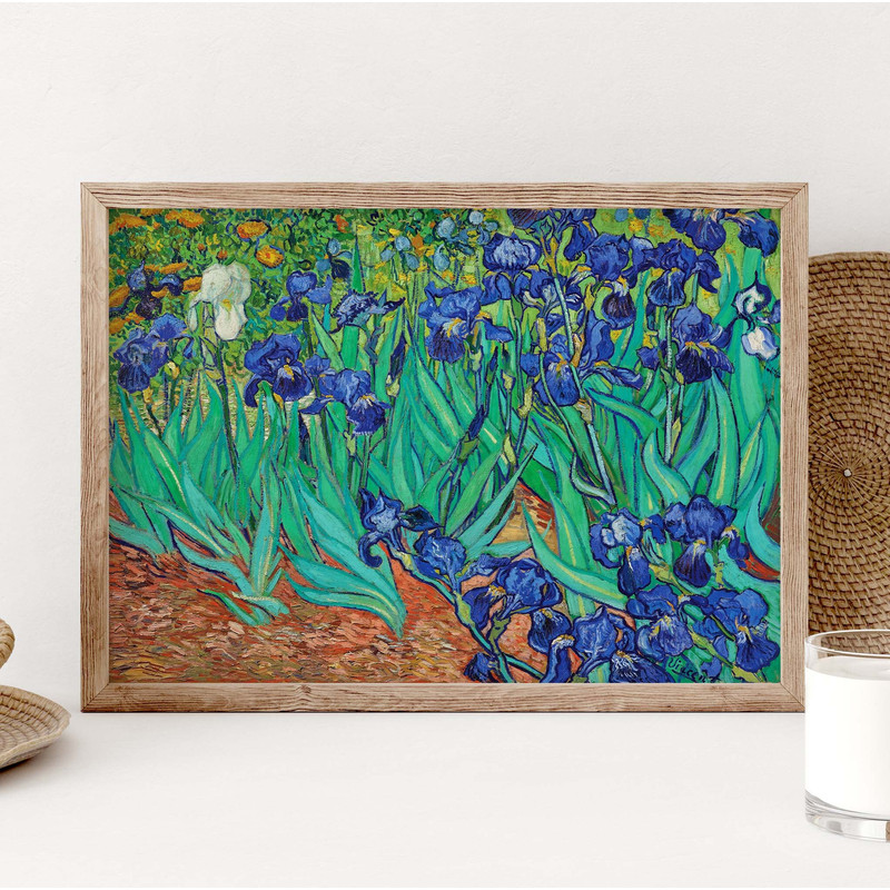 Vincent Van Gogh Irises Poster, Van Gogh Irises Print, Landscape, Van Gogh Flowers, Botanical poster, Van Gogh Reproduction Poster PS0340.jpg