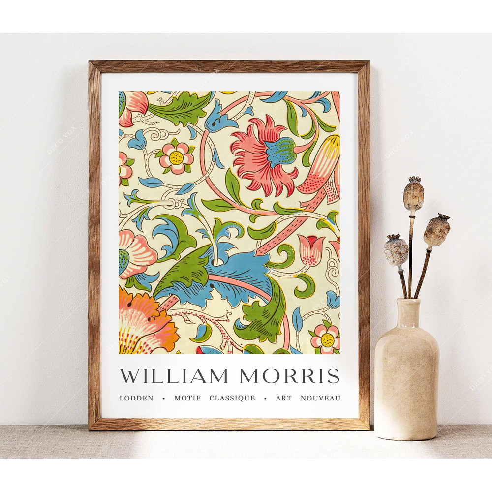 William Morris Print, Morris Poster, Garden Flowers Art, Botanical Lodden Print, Vintage Floral Art, Wall Art Gift Idea, Wall Decor PS0449.jpg