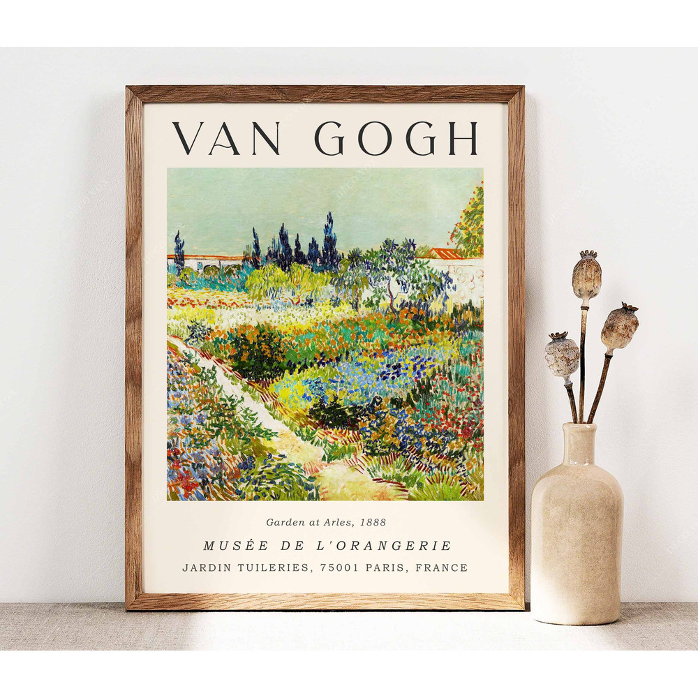 Vincent Van Gogh Garden at Arles Poster, Van Gogh Print, Landscape Poster, Van Gogh Flowers, Botanical poster, Van Gogh Reproduction PS0209.jpg