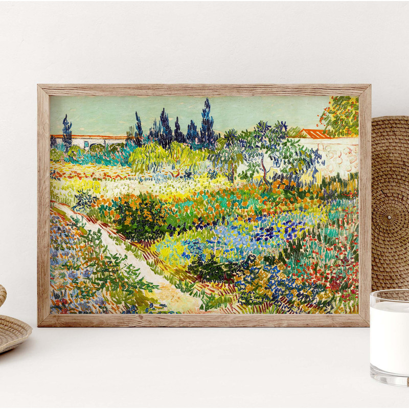 Vincent Van Gogh Garden at Arles Poster, Van Gogh Print, Landscape Poster, Van Gogh Flowers, Botanical poster, Van Gogh Reproduction PS0341.jpg