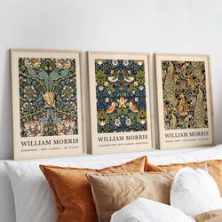 william morris poster, william morris exchibition print, william morris art print, vintage art, minimalist poster, gift
