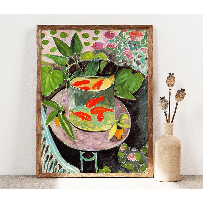 Henri Matisse Poster, The Goldfish art, Flowers Print, Gallery Wall Art, Flowers and fish wall decor, Matise Art, Art Gift Idea PS487.jpg