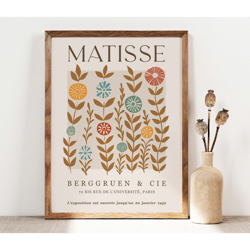 Matisse Print, Matisse Poster, Henri Matisse Art Print, Matisse Cutouts Exhibition Poster, Papiers Decoupes, Berggruen and Cie PS0177.jpg