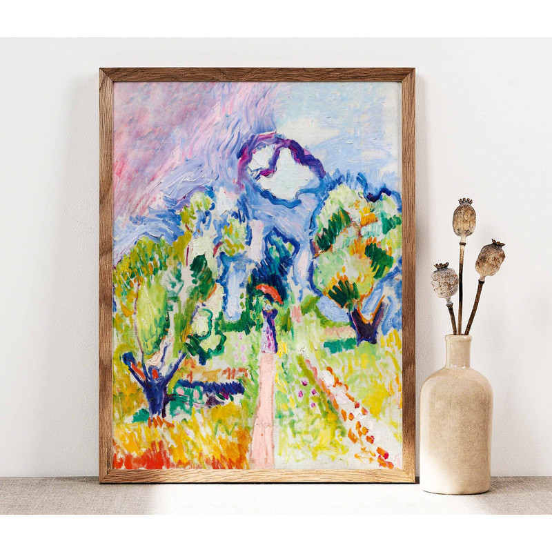 Henri Matisse Print, Matisse Poster, Promenade Des Oliviers, Floral Art, Nature Wall Art, Abstract Colorful Vintage Art Print Gift P0424.jpg