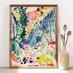henri matisse print, matisse poster, landscape at collioure, floral art, nature wall art, abstract colorful vintage art