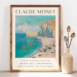 claude monet the beach poster, monet wall art print, poster wall art, monet exhibition poster print, gallery wall art, b