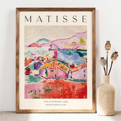 henri matisse view of collioure, matisse poster, matisse gallery, matisse landscape print, matisse painting, vintage art