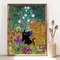 Gustav Klimt Garden Cat Print, Klimt Flowers Cat Poster, Black Cat Art, Floral Print, Funny Cat print, Funny gift, Home decor Poster PS0501.jpg