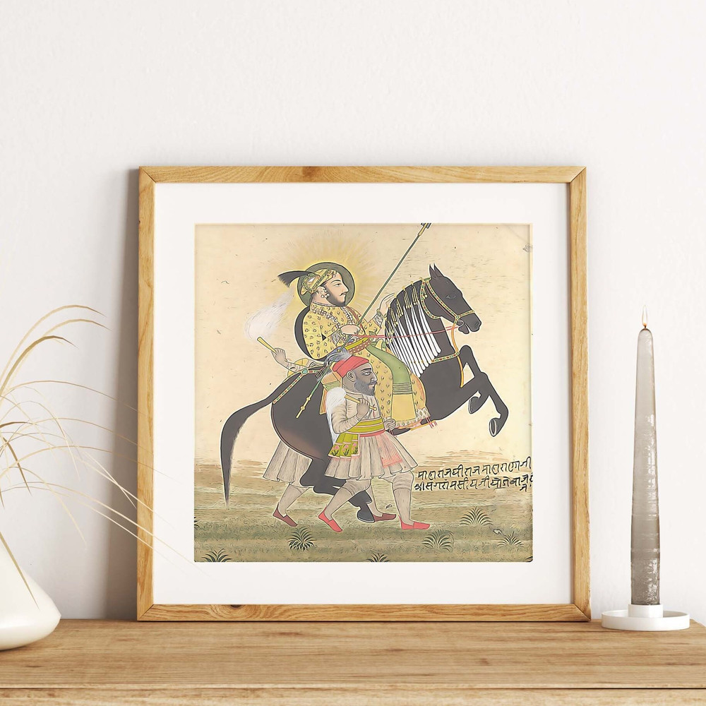Indian Vintage Art, Rajasthani Rajput Royal Art, Living Room decor, Home Decor, Poster, Wall Art.jpg