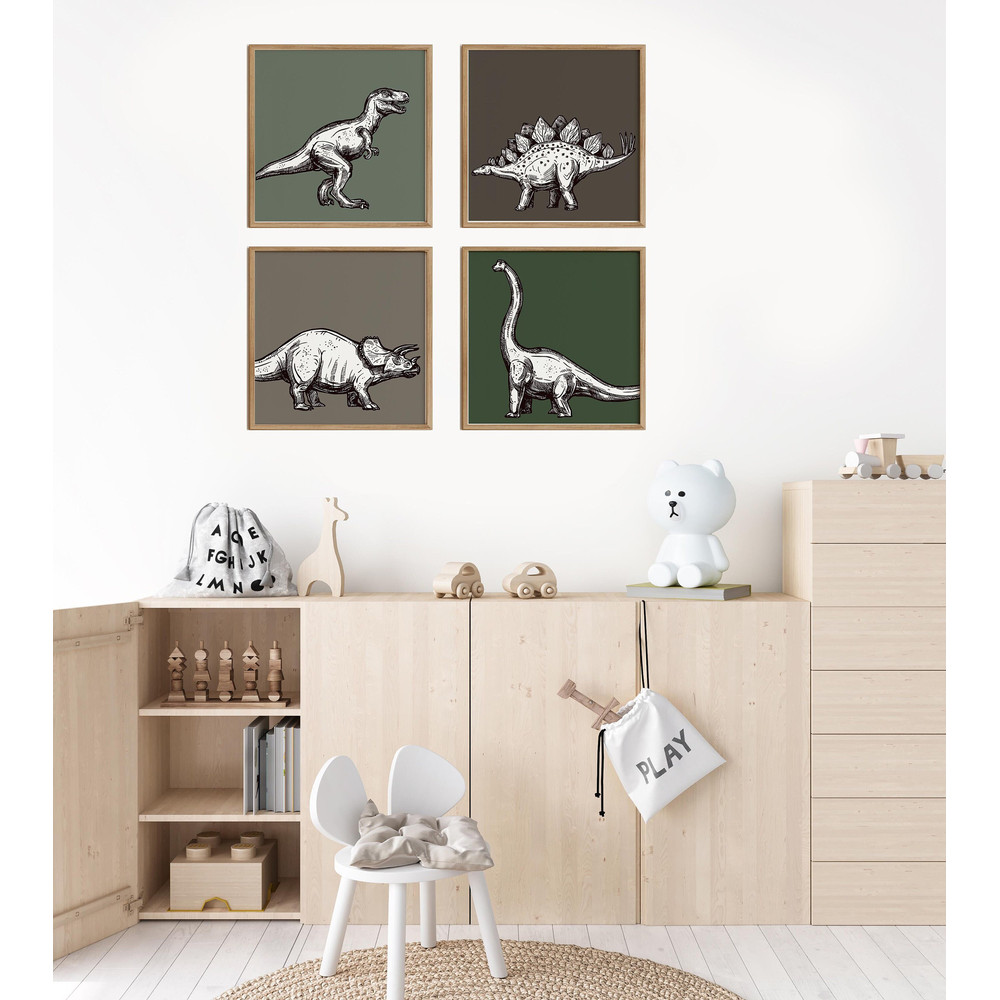 Kids Dinosaur Print, Neutral Dinosaur Wall Art, Little Boys Poster, Boys Room Art, Dinosaur Decor.jpg