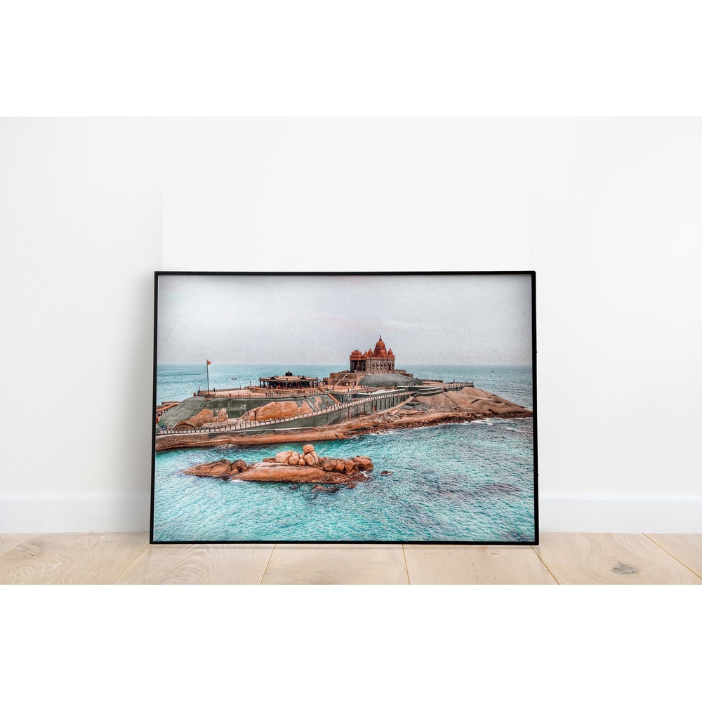 Indian Travel Wall Art, Neutral Indian Wall Decor, Living Room decor, Vintage Kanyakumari Prints, South Indian Wall Art.jpg