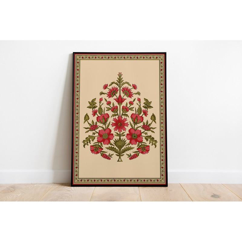 Indian Folk Art, Floral Prints, Home decor, Printable, Indian Vintage, Printables, Pichwai Painting, Poster, Wall Art, Paintings-2.jpg