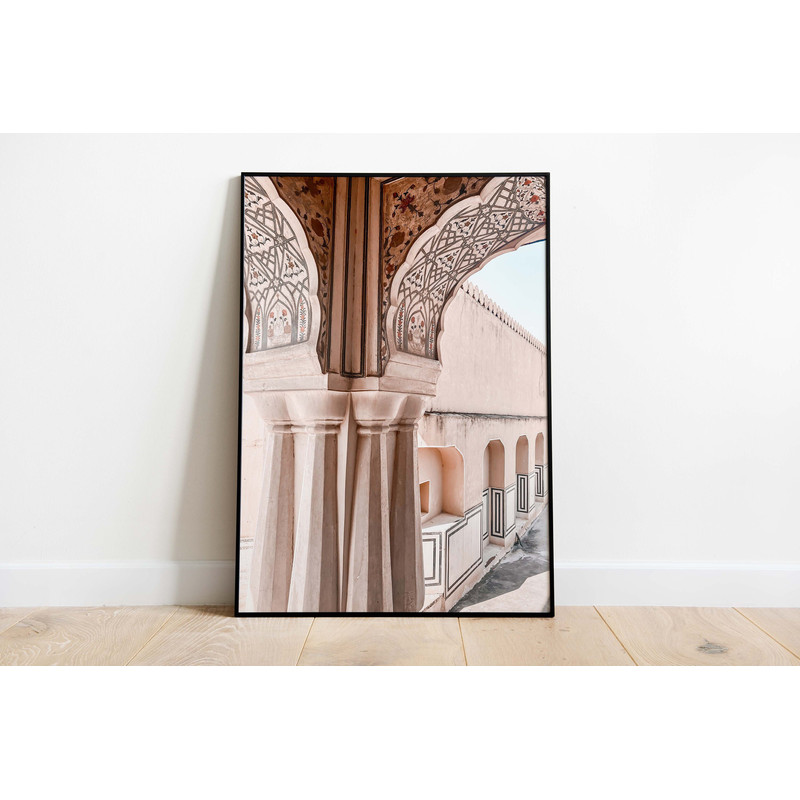 Indian Palace Wall Art, Jaipur Architecture Travel Poster, Living Room decor, Indian Vintage, Palace Royal Painting, Poster, Wall Art.jpg
