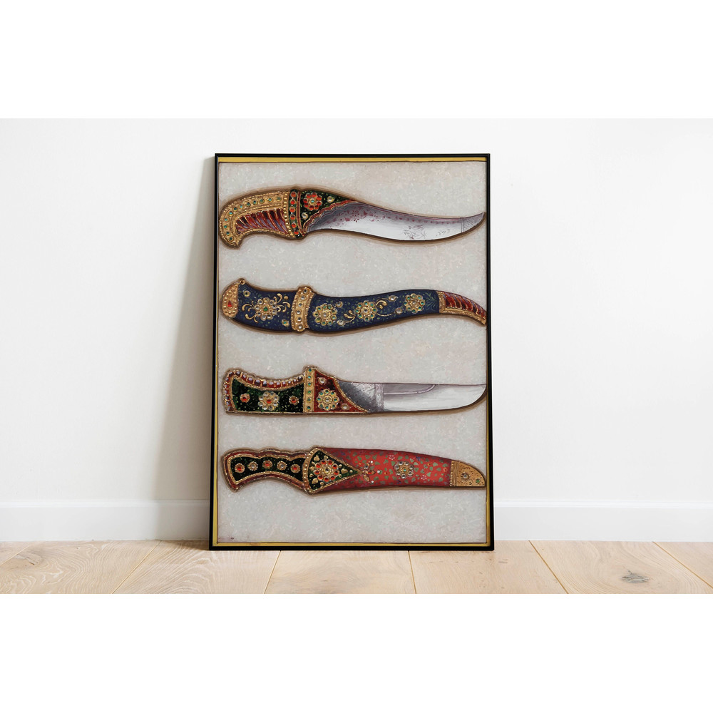 Indian folk wall Art, Royal Painting, Living Room decor, Printable, Indian Vintage Palace Painting, Poster, Wall Art, Mughal Rajput-2.jpg