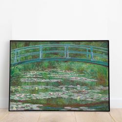 japanese footbridge famous claude monet painting instant download vintage decor monet botanical print printable wall art