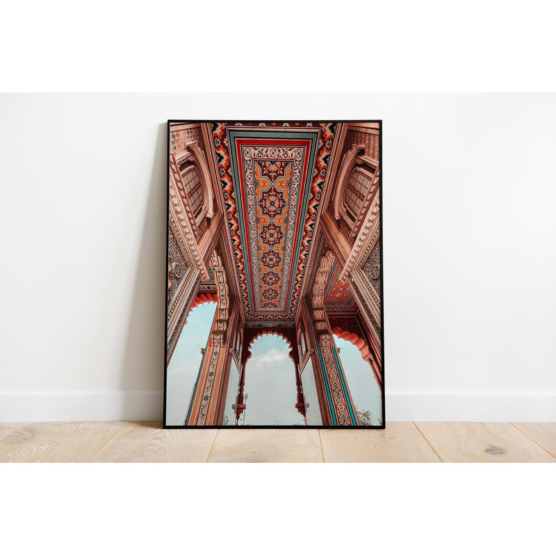 Indian Palace Wall Art, Jaipur Patrika Gate Travel Poster, Living Room decor, Indian Vintage, Palace Royal Painting, Poster, Wall Art-1.jpg