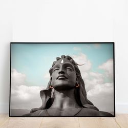 krishna photo, isha yoga centre wall art, hindu home decor, sadhguru art, instant download, indian travel poster, indian