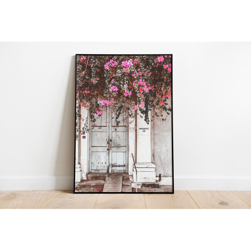 Indian Bougainvillea Prints, Living Room decor, Printable Art, Pondicherry Printable Poster, Travel Decor, Doors Prints, Pondicherry Photos.jpg