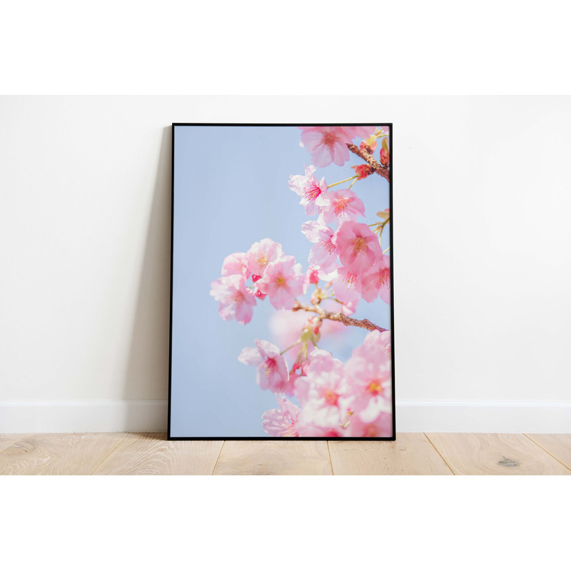 Japanese Cherry Blossom Wall Art, Flowers Print, Sakura Wall Decor, Botanical Art, Spring Decor, Instant Digital Download, Poster, Wall Art-1.jpg