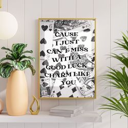 elvis poster, elvis print, elvis presley poster, trendy wall art, song lyric poster
