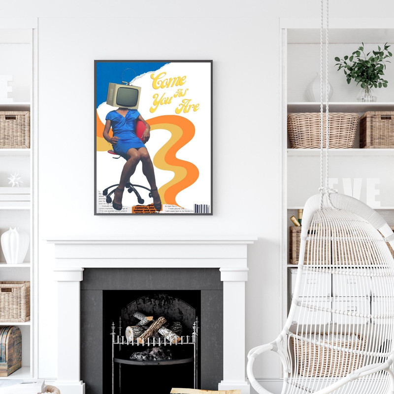 Come As You Are Psychedelic Poster, trippy poster, Trendy 70s Poster, Groovy Wall Art.jpg