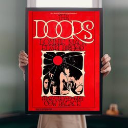 the doors band poster print a5-a2 60s concert wall art american rock music bar club decor