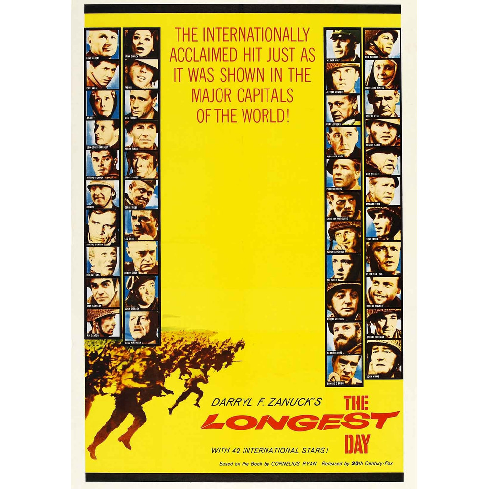 The Longest Day 1962 Movie POSTER PRINT A5 A1 Cult 60s War Film Wall Art Classic Cinema Decor.jpg