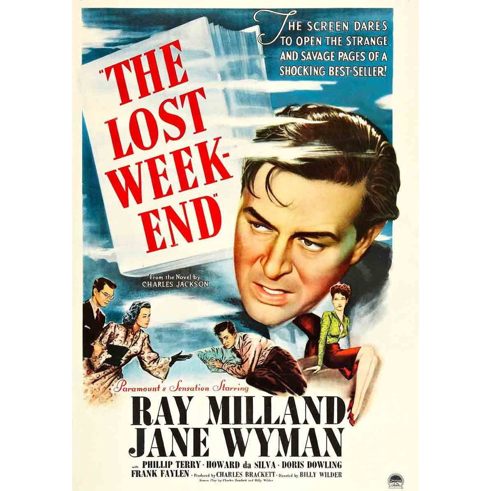 The Lost Weekend 1945 Movie POSTER PRINT A2 40s Classic Hollywood Thriller Film Wall Art Decor.jpg