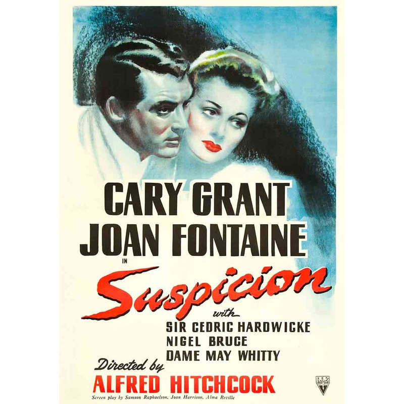 SUSPICION 1941 Movie POSTER PRINT A5 A2 40s Cary Grant Hitchcock Classic Thriller Film Wall Art Decor.jpg