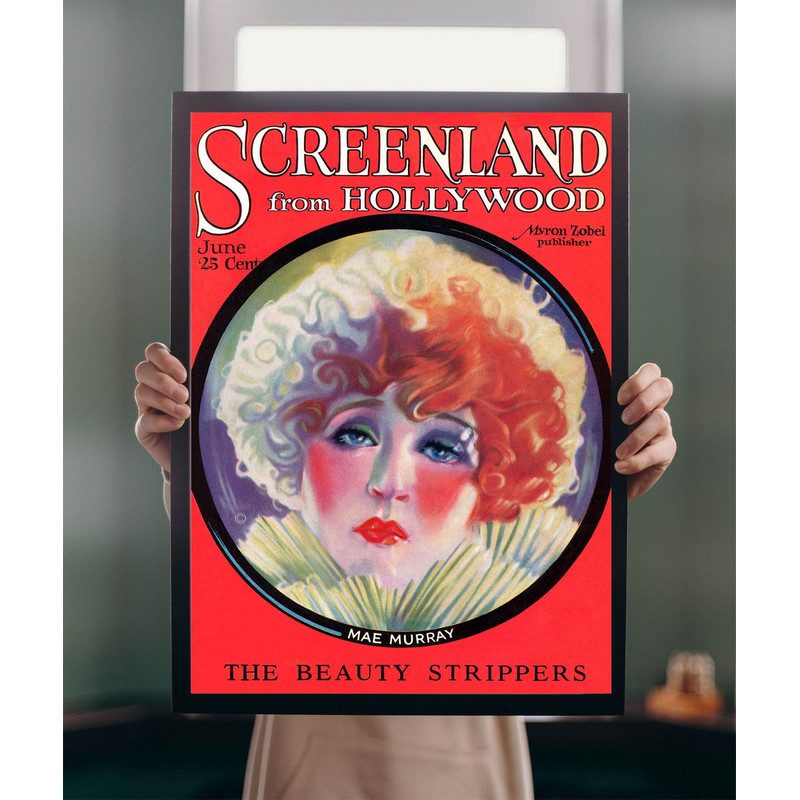 Screenland Magazine 1923 POSTER PRINT A5-A2 Vintage Hollywood Movies Wall Art Silver Screen Film Decor.jpg