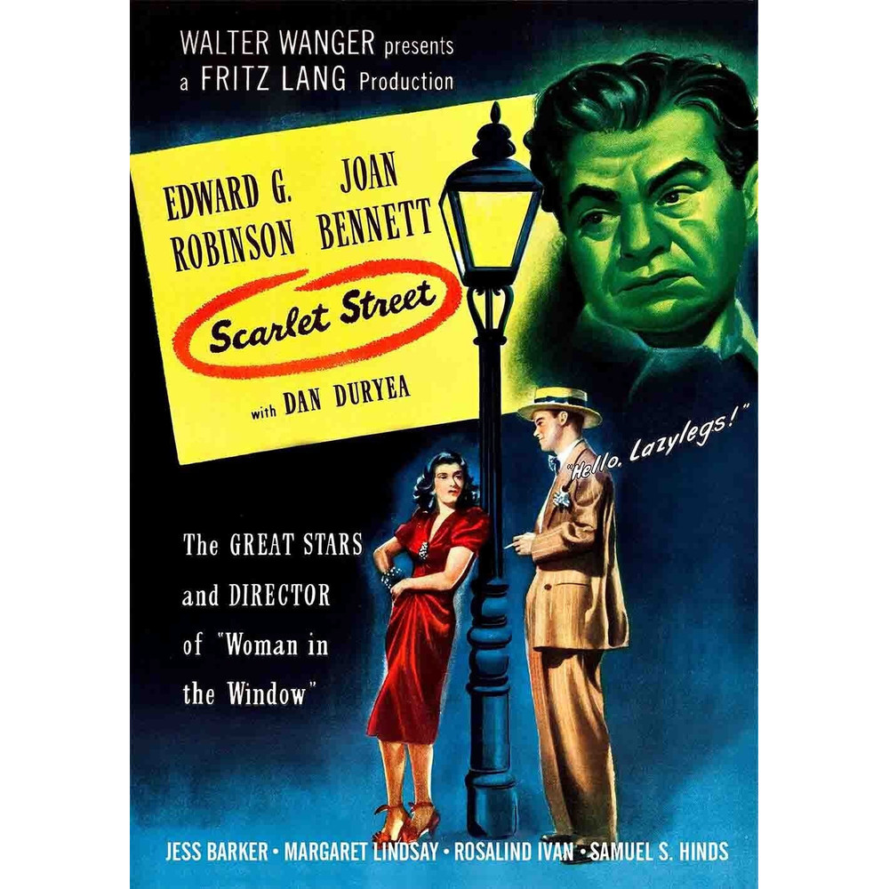 Scarlet Street 1945 Movie POSTER PRINT A5-A2 Classic Hollywood Noir Thriller Cinema Film Wall Art Decor.jpg