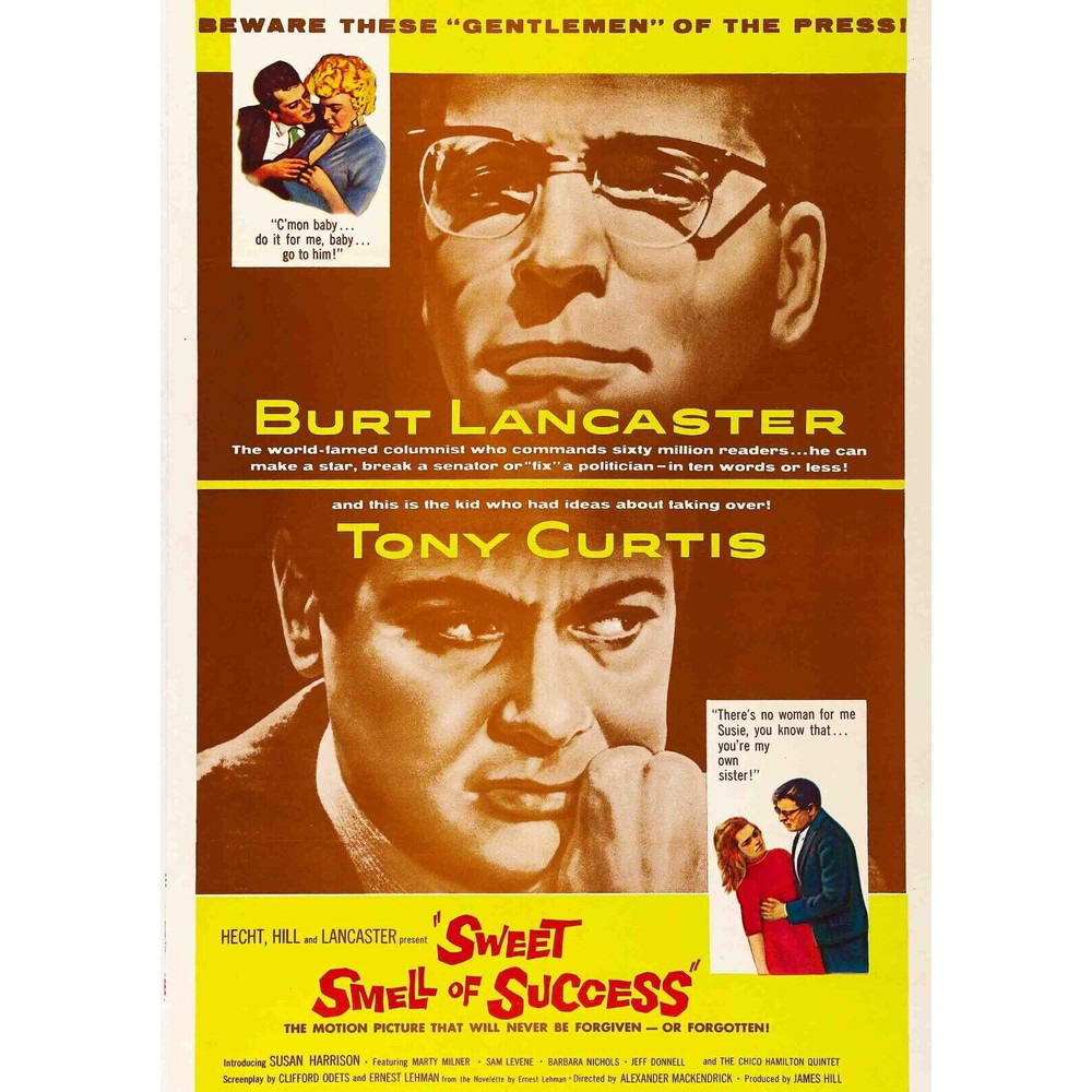 Sweet Smell of Success 1957 Movie POSTER PRINT A5-A2 50s Classic Noir Film Burt Lancaster Wall Art Decor.jpg