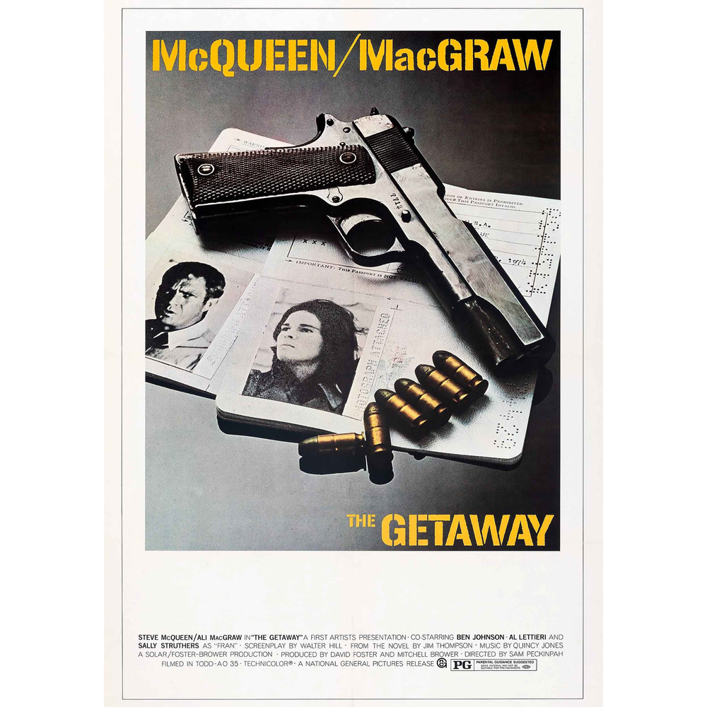 The Getaway 1972 Movie POSTER PRINT A5-A2 70s Steve McQueen Thriller Film Wall Art American Cinema Decor.jpg