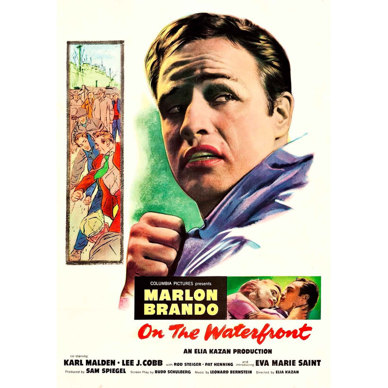 On the Waterfront 1954 Movie POSTER PRINT A5-A2 50s Marlon Brando Classic Vintage Retro Hollywood Film Wall Art Decor.jpg