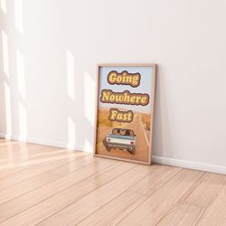 trendy retro print, retro quote print, funky groovy wall art poster, digital download art, apartment wall art, extra lar