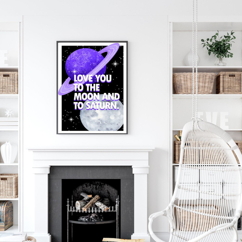 Taylor Swift Wall Art Poster, Taylor Seven Poster, Love You to the Moon and to Saturn, Girly Wall Art, Trendy Wall Art ,Dorm Room Decor.jpg