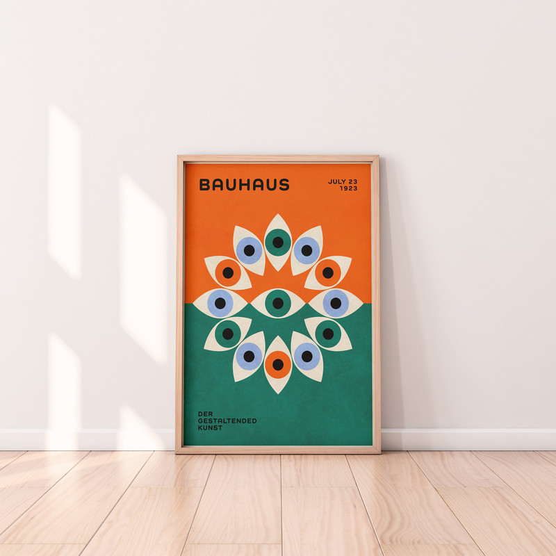Bauhaus Poster, Bauhaus wall art, Bauhaus exhibition print, Instant download art, Funky Wall Art, Bar Cart Wall Art, Mid-century modern art.jpg