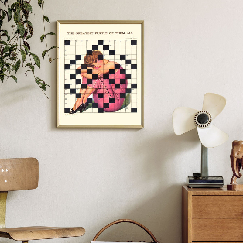 Trendy Retro Wall Art Print, Vintage Apartment Decor, Eclectic Poster, Vintage Retro Art, Trendy Posters, Preppy room decor, Girly wall art.jpg