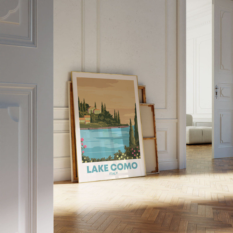 Lake Como Travel Print, Wall Art Lake Como, Italy Wall Hanging, Home Decoration, Lake Como Gift Art Lovers, Wall Art Print Italy Art.jpg