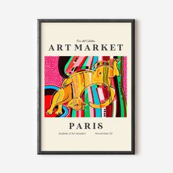 keith haring picasso wall art print, colourful modern art poster, pink exhibition print, famous artist print, gallery wa