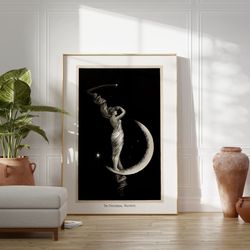 vintage exhibition print poster, book lover print, vintage magazine art minimalist gift idea, natural beige gallery wall