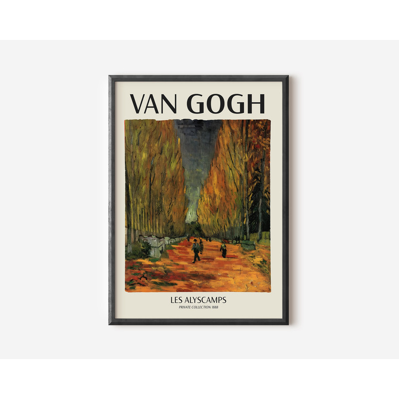 Vincent Van Gogh Exhibition Poster, Famous Gallery Wall Art Print, Painting Art Print Wall Print, Garden, Scenery Nature Living Room Art.jpg