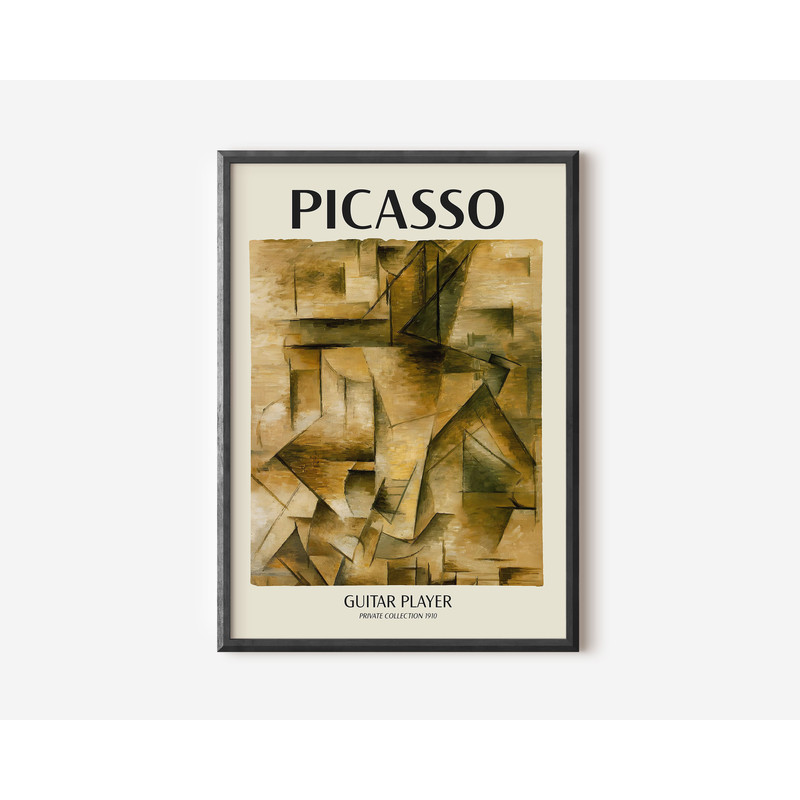 Picasso Exhibition Wall Art Print, Neutral Beige Abstract Vintage Minimalist Gift Idea, Famous Artist Print, Blue Gallery Wall Home Decor-5.jpg