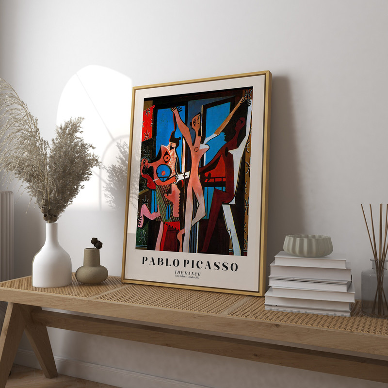 Picasso Exhibition Wall Art Print, Neutral Beige Abstract Vintage Minimalist Gift Idea, Famous Artist Print, Blue Gallery Wall Home Decor-4.jpg